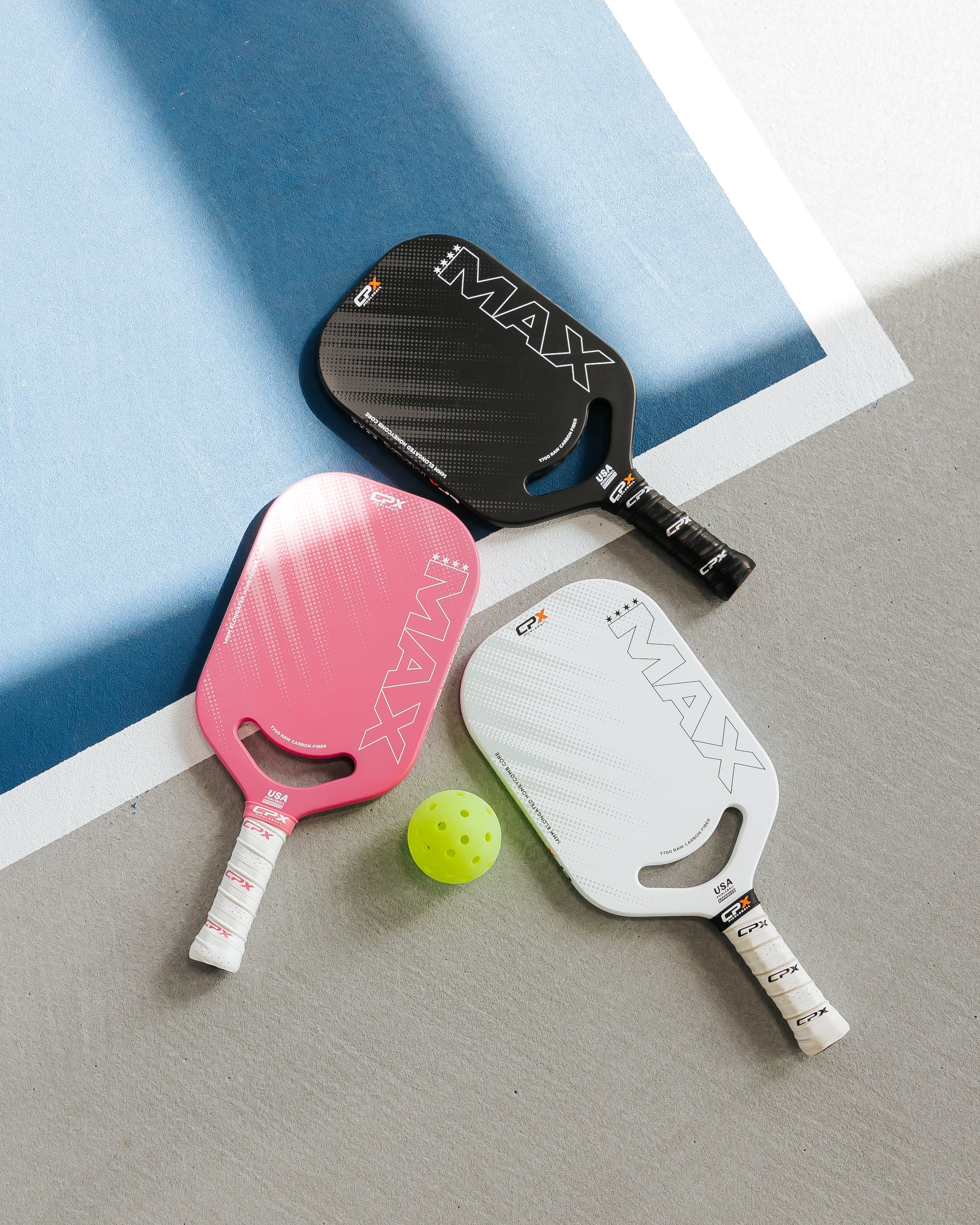 Black, pink and White Cpx Max Pickleball Paddle