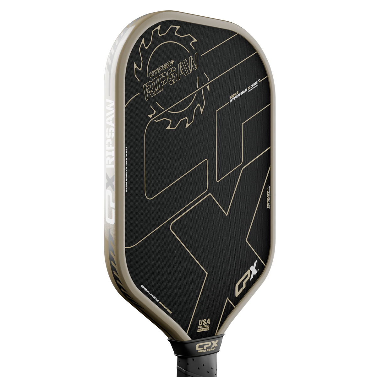 CPX Hyper+ RIPSAW, black face with an army tan edge guard
