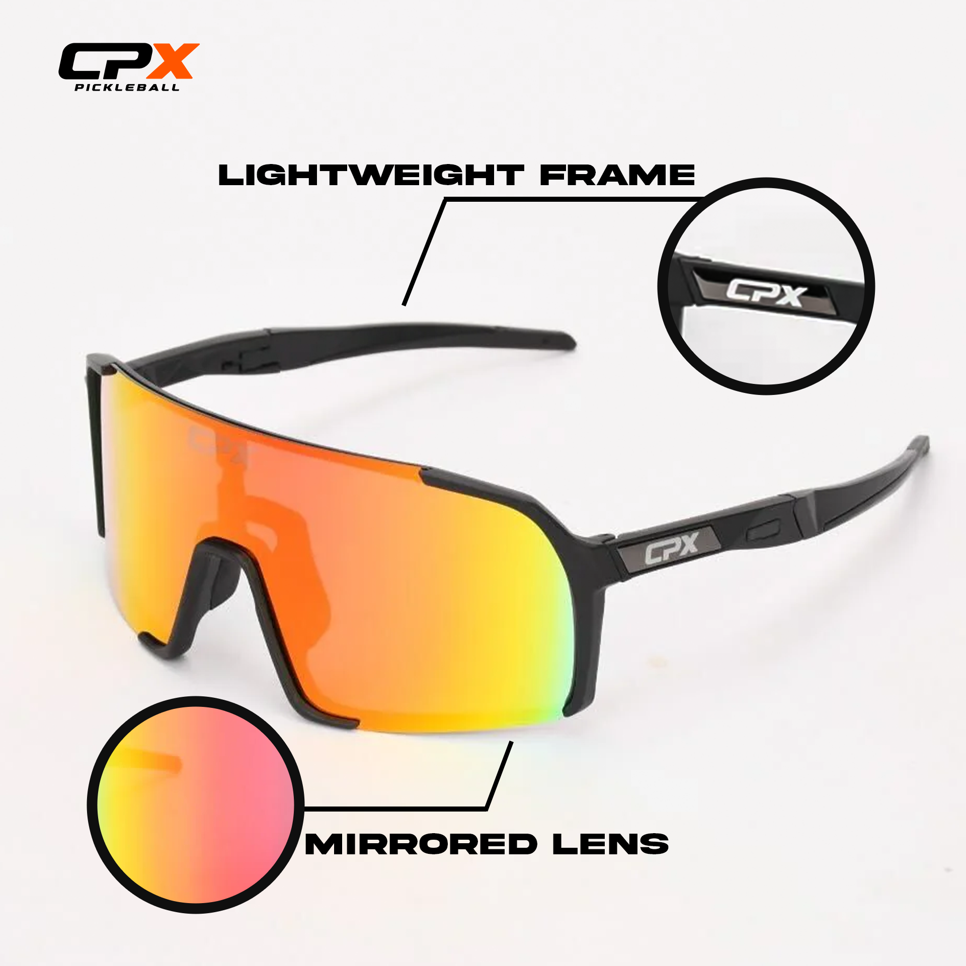 CPX Reflex Performance Pickleball Glasses